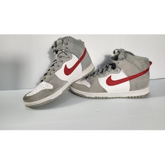 Nike Dunk High Athletic Club Gray Red White Sneakers Shoes | Size: Unknown - Picture 6 of 11